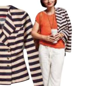 CAbi NWTS LOVE CAROL COLLECTION NAUTICAL STRIPED BLAZER SZ 6